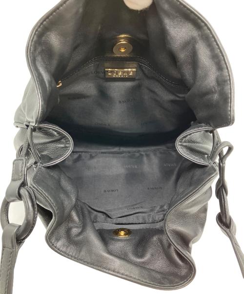 LOEWE（ロエベ）LOEWE (ロエベ) ナッパレザー巾着ショルダーバッグ ブラックの古着・服飾アイテム