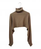MUSE de Deuxieme Classeミューズ ドゥーズィエム クラス）の古着「MILLENNIUM タートルネック ポンチョ」｜ブラウン