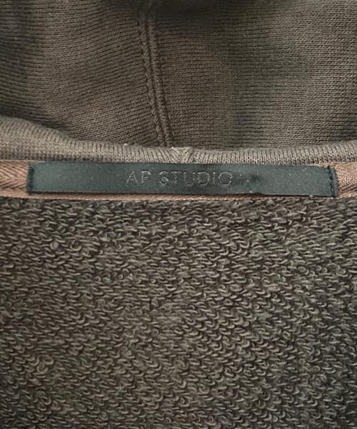 AP STUDIO（エーピーストゥディオ）AP STUDIO (エーピーストゥディオ) ウールミックスハーフジップフーディ ブラウン サイズ:Freeの古着・服飾アイテム