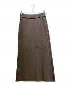 AP STUDIOエーピーストゥディオ）の古着「Wool Blend Sweat Skirt ウールミックススウェットスカート/EY40」｜ブラウン