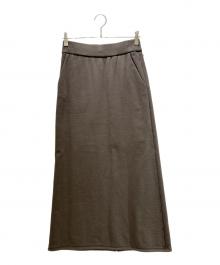 AP STUDIO（エーピーストゥディオ）の古着「Wool Blend Sweat Skirt ウールミックススウェットスカート/EY40」｜ブラウン