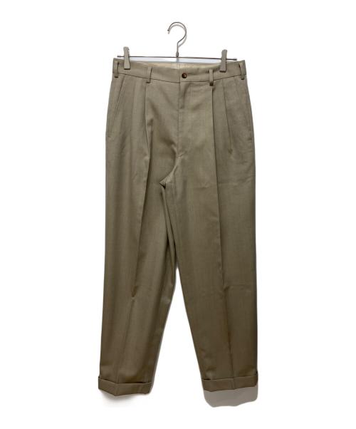 COMME des GARCONS HOMME（コムデギャルソン オム）COMME des GARCONS HOMME (コムデギャルソン オム) ウール2タックパンツ ベージュ サイズ:Sの古着・服飾アイテム