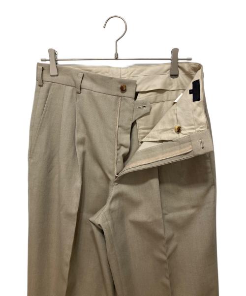COMME des GARCONS HOMME（コムデギャルソン オム）COMME des GARCONS HOMME (コムデギャルソン オム) ウール2タックパンツ ベージュ サイズ:Sの古着・服飾アイテム