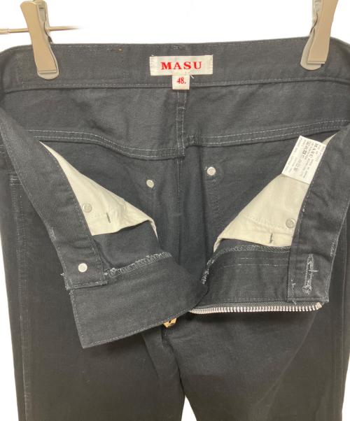 masu（エムエーエスユー）masu (エムエーエスユー) バギージーンズ ブラック サイズ:48の古着・服飾アイテム