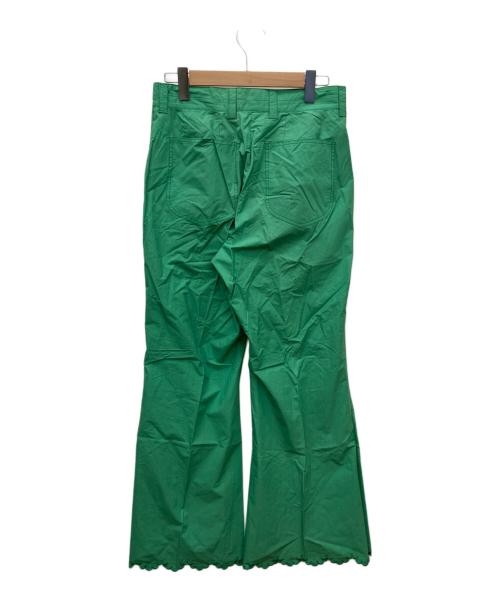 masu（エムエーエスユー）masu (エムエーエスユー) SCALLOP FLARE PANTS グリーン サイズ:46の古着・服飾アイテム