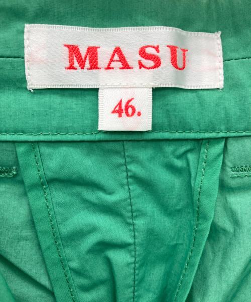 masu（エムエーエスユー）masu (エムエーエスユー) SCALLOP FLARE PANTS グリーン サイズ:46の古着・服飾アイテム