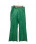 masu（エムエーエスユー）の古着「SCALLOP FLARE PANTS」｜グリーン
