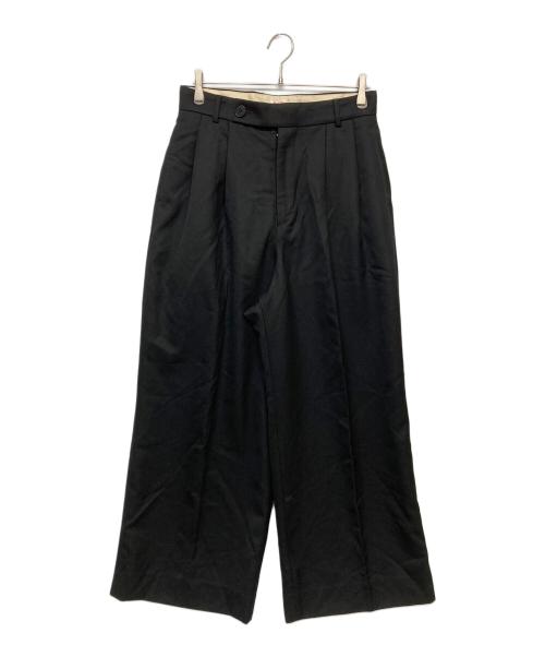 masu（エムエーエスユー）masu (エムエーエスユー) CLASSIC WIDE TROUSERS　MCFW-PT0821 ブラック サイズ:SIZE46の古着・服飾アイテム