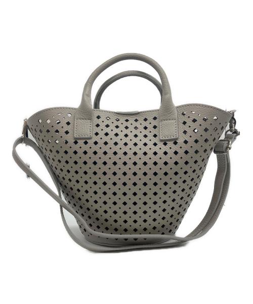UNITED ARROWS（ユナイテッドアローズ）UNITED ARROWS (ユナイテッドアローズ) カットワーク トートバッグ グレー サイズ:- 未使用品の古着・服飾アイテム