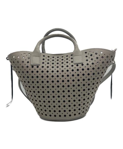 UNITED ARROWS（ユナイテッドアローズ）UNITED ARROWS (ユナイテッドアローズ) カットワーク トートバッグ グレー サイズ:- 未使用品の古着・服飾アイテム