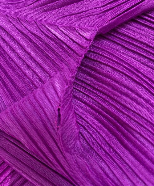 PLEATS PLEASE（プリーツプリーズ）PLEATS PLEASE (プリーツプリーズ) プリーツワンピース パープル サイズ:03の古着・服飾アイテム