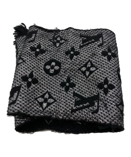 LOUIS VUITTON（ルイ ヴィトン）LOUIS VUITTON (ルイ ヴィトン) エシャルプロゴマニアシャイン マフラー　	モノグラム ブラック サイズ:-の古着・服飾アイテム