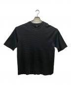 BATONERバトナ―）の古着「32G SMOOTH KNIT CREW NECK T-SHIRT」｜ブラック