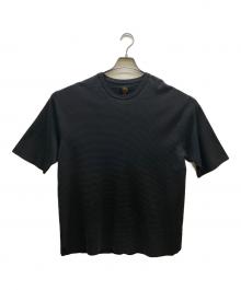 BATONER（バトナ―）の古着「32G SMOOTH KNIT CREW NECK T-SHIRT」｜ブラック