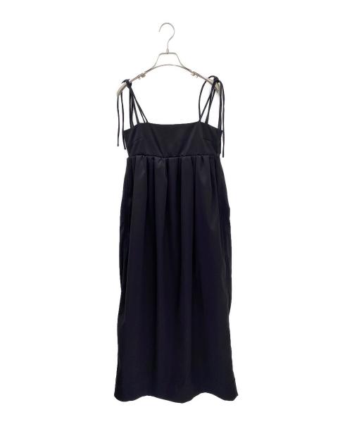 GANNI（ガニー）GANNI (ガニー) Double Satin String Long Dress ブラック サイズ:36の古着・服飾アイテム