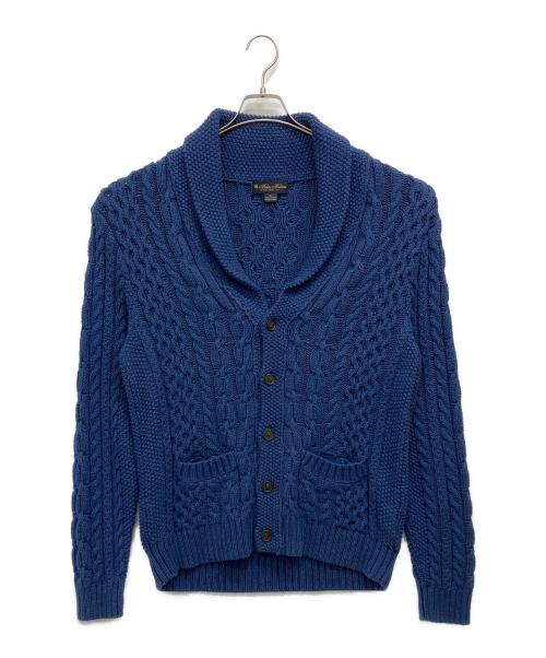 BROOKS BROTHERS（ブルックスブラザーズ）BROOKS BROTHERS (ブルックスブラザーズ) ショールカラーケーブルカーディガン ネイビー サイズ:Lの古着・服飾アイテム