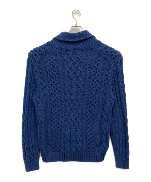 BROOKS BROTHERS（ブルックスブラザーズ）BROOKS BROTHERS (ブルックスブラザーズ) ショールカラーケーブルカーディガン ネイビー サイズ:Lの古着・服飾アイテム