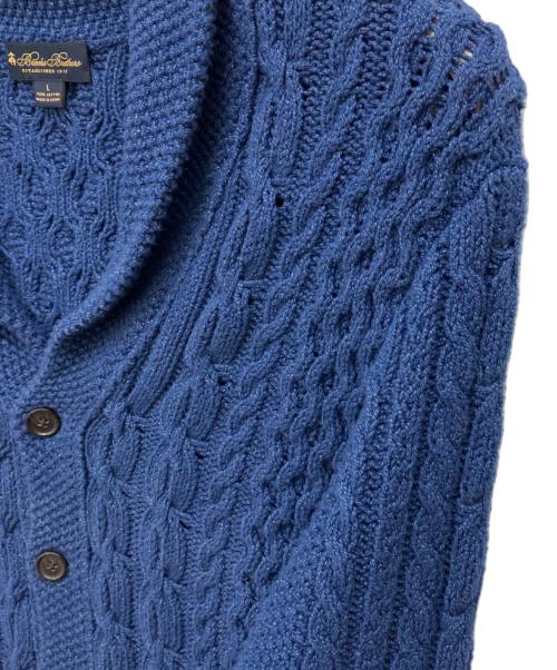 BROOKS BROTHERS（ブルックスブラザーズ）BROOKS BROTHERS (ブルックスブラザーズ) ショールカラーケーブルカーディガン ネイビー サイズ:Lの古着・服飾アイテム
