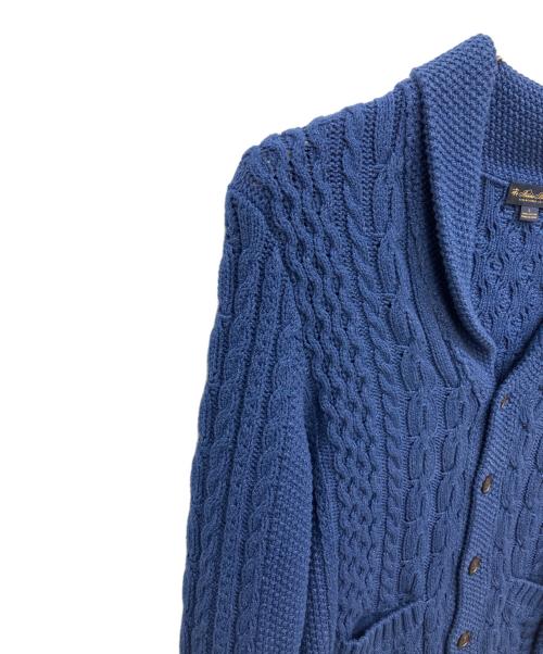 BROOKS BROTHERS（ブルックスブラザーズ）BROOKS BROTHERS (ブルックスブラザーズ) ショールカラーケーブルカーディガン ネイビー サイズ:Lの古着・服飾アイテム