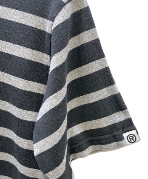 A BATHING APE（アベイシングエイプ）A BATHING APE (アベイシングエイプ) ボーダーポロシャツ ブラック サイズ:Ｌの古着・服飾アイテム