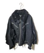 beautiful people×ALPHAビューティフルピープル×アルファ）の古着「double-end c/n mods coat/リバーシブルジャケット」｜ブラック×グレー