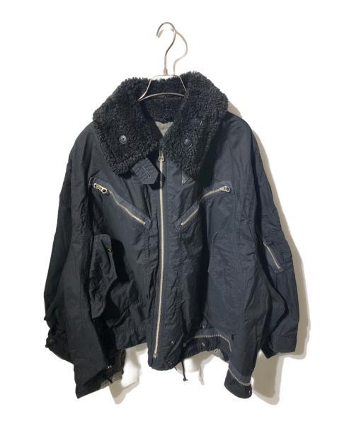 beautiful people（ビューティフルピープル）beautiful people (ビューティフルピープル) ALPHA (アルファ) double-end c/n mods coat/リバーシブルジャケット ブラック×グレー サイズ:Ｍの古着・服飾アイテム