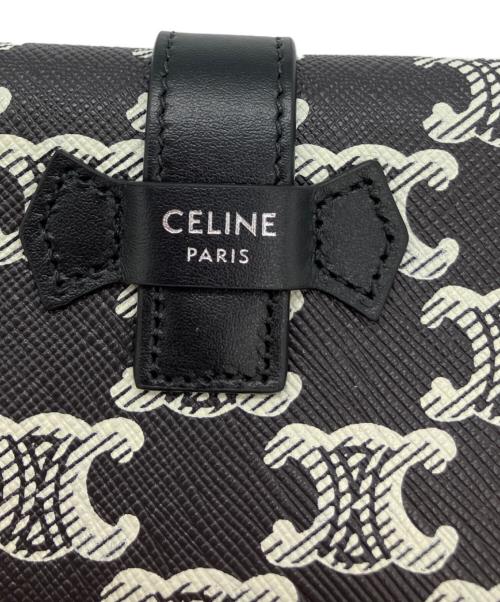CELINE（セリーヌ）CELINE (セリーヌ) トリオンフキャンバス3つ折り財布 ブラックの古着・服飾アイテム