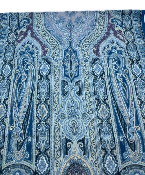 ETRO（エトロ）ETRO (エトロ) ウールシルクストール ネイビーの古着・服飾アイテム