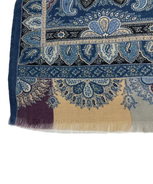 ETRO（エトロ）ETRO (エトロ) ウールシルクストール ネイビーの古着・服飾アイテム