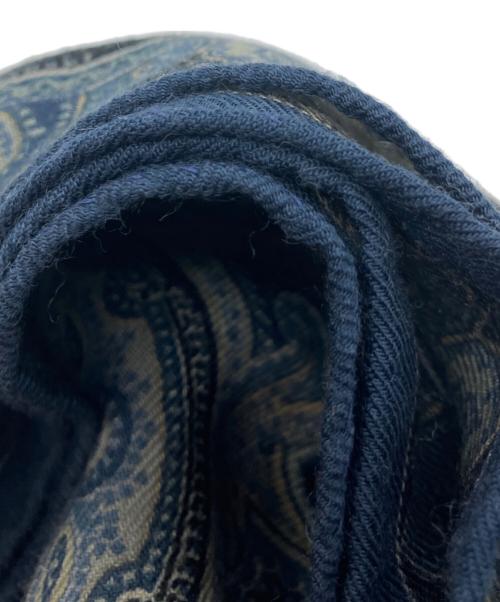 ETRO（エトロ）ETRO (エトロ) ウールシルクストール ネイビーの古着・服飾アイテム
