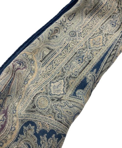 ETRO（エトロ）ETRO (エトロ) ウールシルクストール ネイビーの古着・服飾アイテム