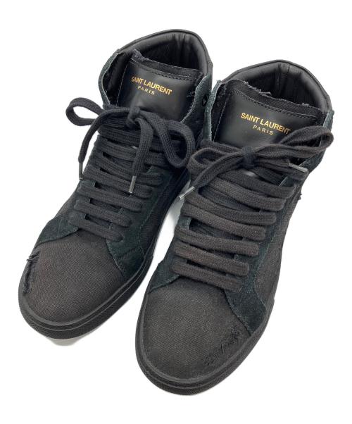 Saint Laurent Paris（サンローランパリ）Saint Laurent Paris (サンローランパリ) ハイカットスニーカー ブラック サイズ:40の古着・服飾アイテム