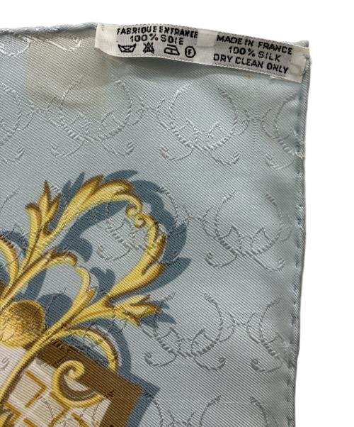 HERMES（エルメス）HERMES (エルメス) カレ90 LA CLE des CHAMPS 自由の天地への鍵  スカイブルーの古着・服飾アイテム