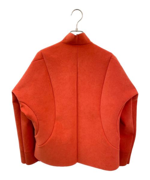 ISSEY MIYAKE（イッセイミヤケ）ISSEY MIYAKE (イッセイミヤケ) スウェード調カーブ切替リバーシブルショートコート ブラウン×レッド サイズ:2の古着・服飾アイテム