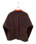 ISSEY MIYAKE (イッセイミヤケ) スウェード調カーブ切替リバーシブルショートコート ブラウン×レッド サイズ:2：33000円