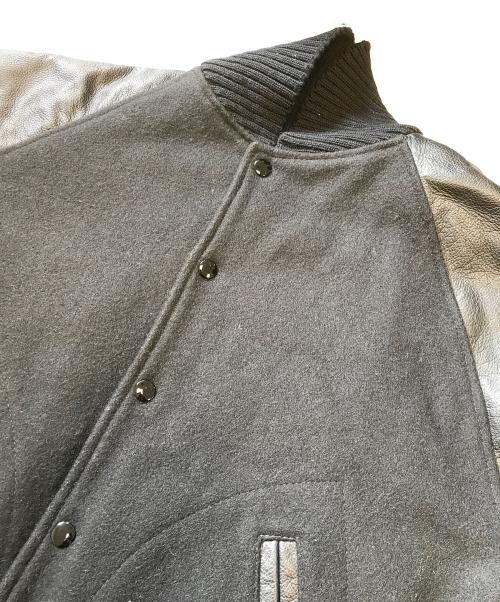 TM ATHLETICS 44（ティーエムアスレチックス４４）TM ATHLETICS 44 (ティーエムアスレチックス４４) 袖レザースタジャン ブラック サイズ:38の古着・服飾アイテム