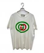 GUCCIグッチ）の古着「インターロッキングG プリントTシャツ」｜ホワイト