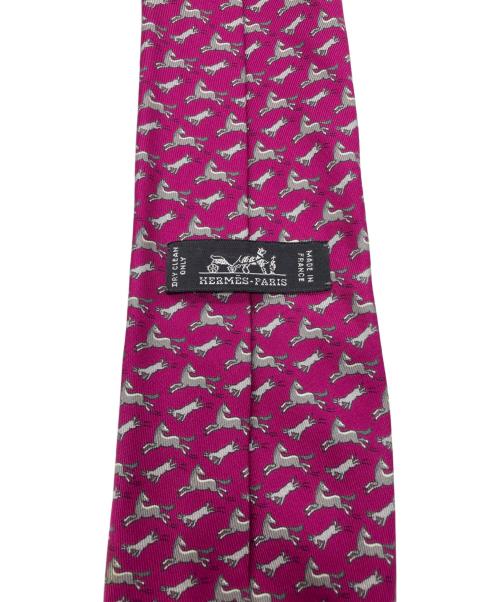HERMES（エルメス）HERMES (エルメス) シルクネクタイ ピンク サイズ:-の古着・服飾アイテム