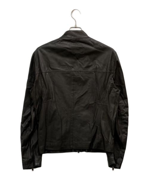 EMMETI（エンメティ）EMMETI (エンメティ) レザーライダースジャケット ブラック サイズ:SIZE50の古着・服飾アイテム