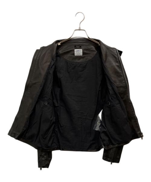 EMMETI（エンメティ）EMMETI (エンメティ) レザーライダースジャケット ブラック サイズ:SIZE50の古着・服飾アイテム