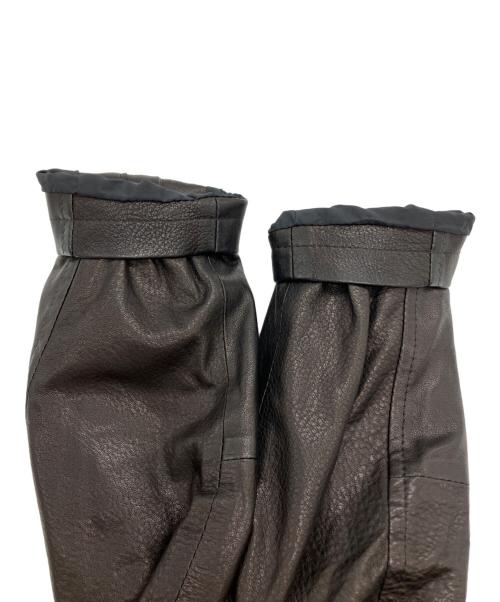 EMMETI（エンメティ）EMMETI (エンメティ) レザーライダースジャケット ブラック サイズ:SIZE50の古着・服飾アイテム