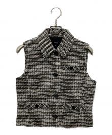 theory（セオリー）の古着「STRIPE TWEED VEST」｜ブラック×ベージュ