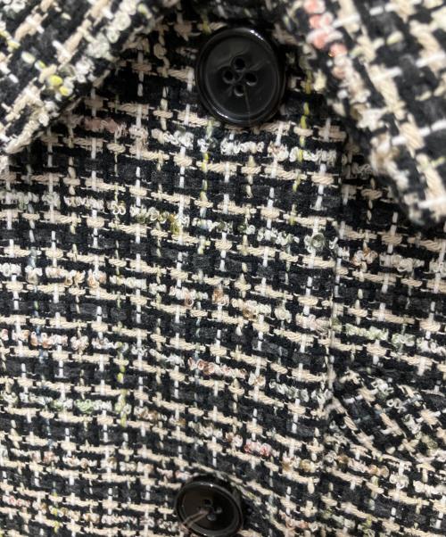 theory（セオリー）theory (セオリー) STRIPE TWEED VEST ブラック×ベージュ サイズ:2の古着・服飾アイテム