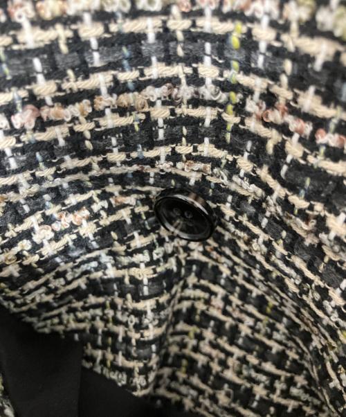 theory（セオリー）theory (セオリー) STRIPE TWEED VEST ブラック×ベージュ サイズ:2の古着・服飾アイテム