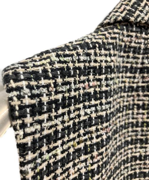 theory（セオリー）theory (セオリー) STRIPE TWEED VEST ブラック×ベージュ サイズ:2の古着・服飾アイテム