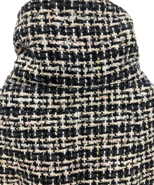 theory（セオリー）theory (セオリー) STRIPE TWEED VEST ブラック×ベージュ サイズ:2の古着・服飾アイテム