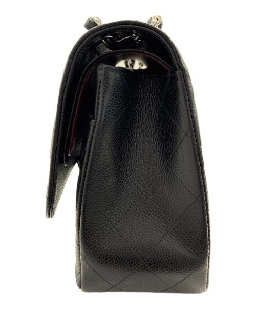 CHANEL（シャネル）CHANEL (シャネル) マトラッセ30 クラシック ラージ Wフラップ ショルダーバッグ/Classic Large Double Flap Shoulder Bag Matelassé 30 ブラック/シルバー金具 サイズ:30の古着・服飾アイテム