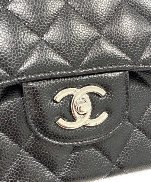 CHANEL（シャネル）CHANEL (シャネル) マトラッセ30 クラシック ラージ Wフラップ ショルダーバッグ/Classic Large Double Flap Shoulder Bag Matelassé 30 ブラック/シルバー金具 サイズ:30の古着・服飾アイテム