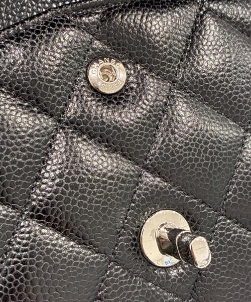 CHANEL（シャネル）CHANEL (シャネル) マトラッセ30 クラシック ラージ Wフラップ ショルダーバッグ/Classic Large Double Flap Shoulder Bag Matelassé 30 ブラック/シルバー金具 サイズ:30の古着・服飾アイテム