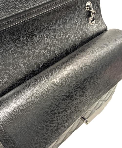 CHANEL（シャネル）CHANEL (シャネル) マトラッセ30 クラシック ラージ Wフラップ ショルダーバッグ/Classic Large Double Flap Shoulder Bag Matelassé 30 ブラック/シルバー金具 サイズ:30の古着・服飾アイテム